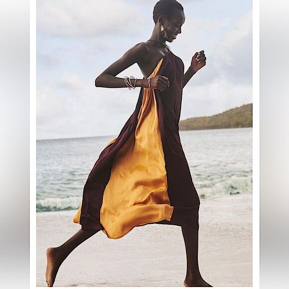 Banana Republic Coral Midi Dress! - Picture 3 of 9